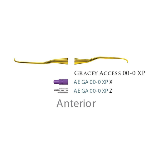 Fogászati műszer XP Gracey +3 Access 00-0 Anterior, with stainless steel handle 27  fém nyéllel
