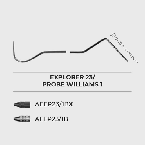 Fogászati műszer Explorer/Probes 23/Williams 1 black marking, plasztik nyéllel