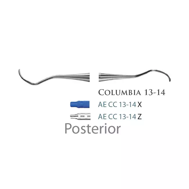 Fogászati műszer Universal Curette Columbia 13-14 Posterior, with stainless steel handle 40  fém nyéllel