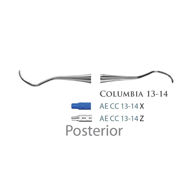 Fogászati műszer Universal Curette Columbia 13-14 Posterior, with stainless steel handle 40  fém nyéllel