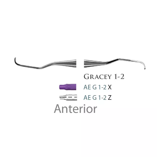 Fogászati műszer Gracey Standard 3-4 Anterior, with plastic handle 38  plasztik nyéllel