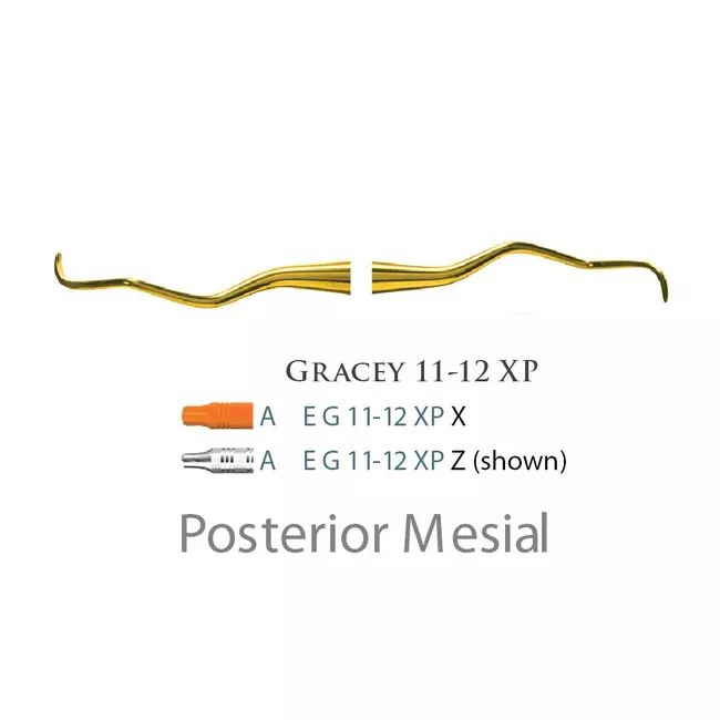Fogászati műszer Gracey Standard 11-12 Posterior Mesial, with stainless steel handle 26  fém nyéllel