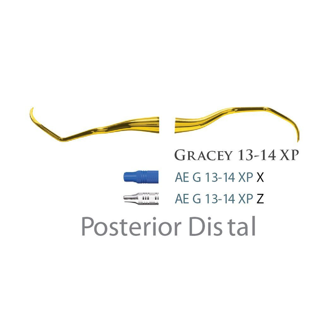 Fogászati műszer Gracey Standard 13-14 Posterior Distal, with stainless steel handle 26  fém nyéllel