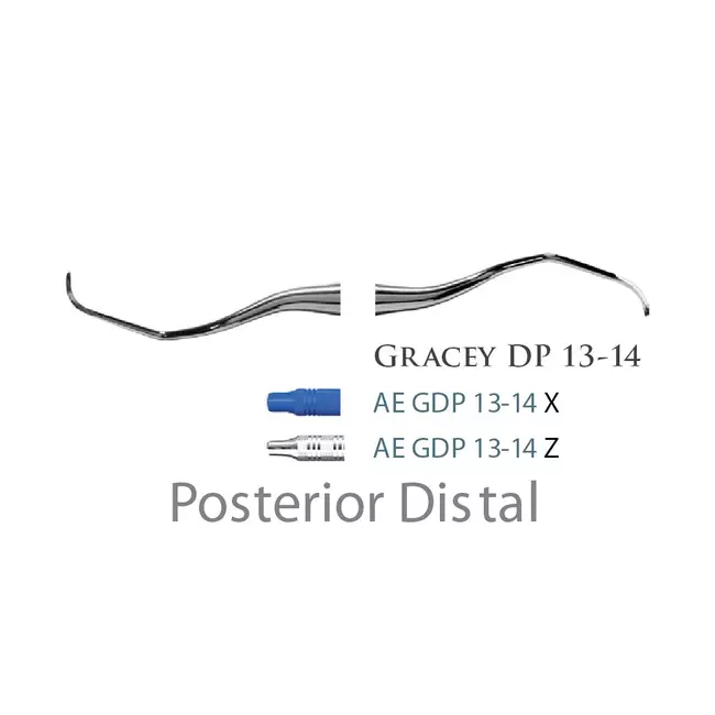 Fogászati műszer Gracey +3 Deep Pocket 13-14 Posterior Distal, with stainless steel handle 39  fém nyéllel