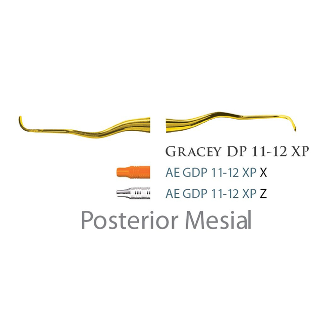 Fogászati műszer XP Gracey +3 Deep Pocket 11-12, with plastic handle 27  plasztik nyéllel