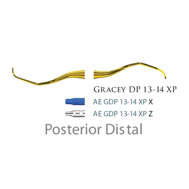 Fogászati műszer XP Gracey +3 Deep Pocket 13-14, with stainless steel handle 27  fém nyéllel
