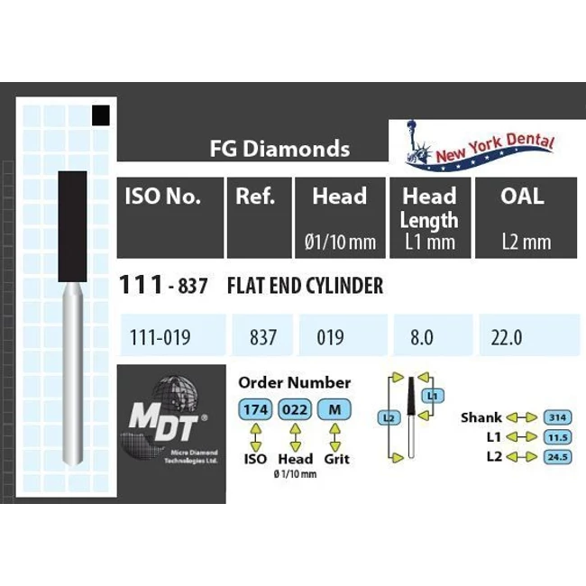 MDT fogászati gyémánt fúrók