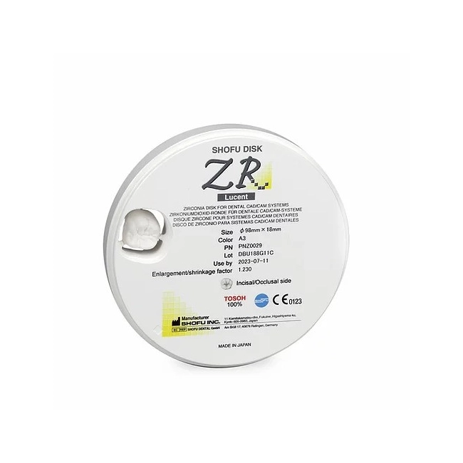 Shofu Disk ZR Lucent 98x14 mm, A2