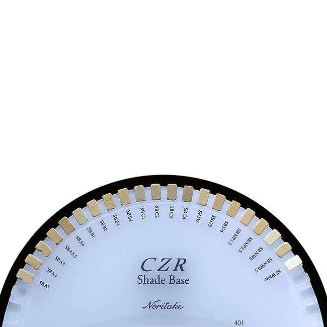 Noritake CZR Press SB Stain color guide - cirkonkerámia alapozó festék masszánkénti színkulcs