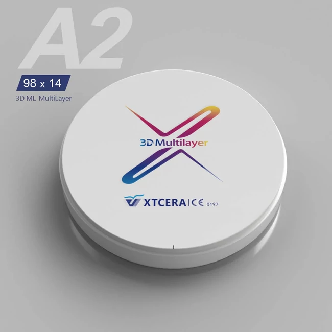 XTCERA 3D Multilayer Zirconia XW 98x14 mm 3D ML - A2