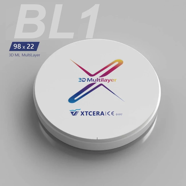 XTCERA 3D Multilayer Zirconia XW 98x22 mm 3D ML - BL1