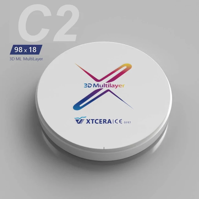 XTCERA 3D Multilayer Zirconia XW 98x18 mm 3D ML - C2