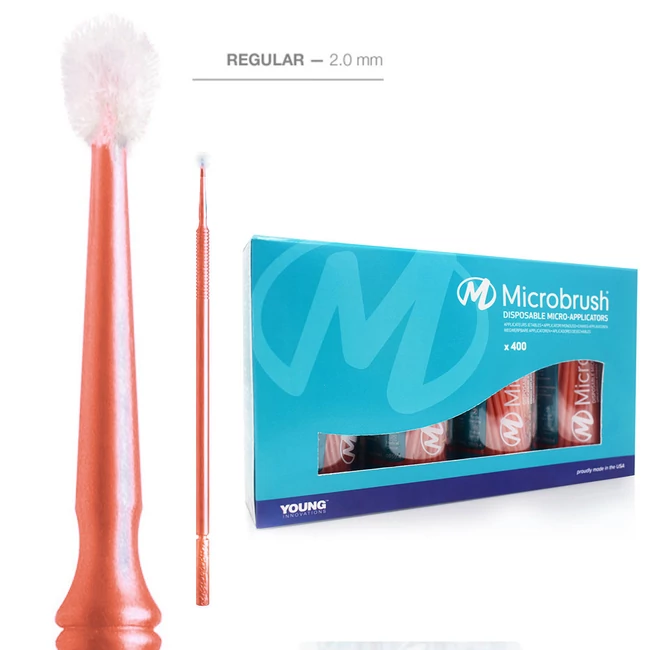 Microbrush® Applicator Tube Series - Regular - Peach 4x100 pcs