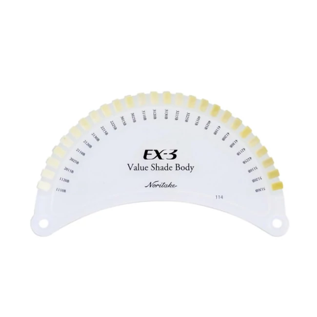 Noritake EX-3 C-Guide  Value Shade Body - "V-3D" dentin masszánkénti fogszínkulcs