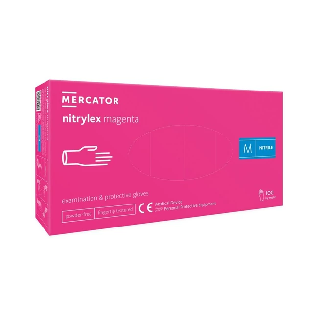 Mercator NITRYLEX kesztyű magenta S - Gumikesztyű