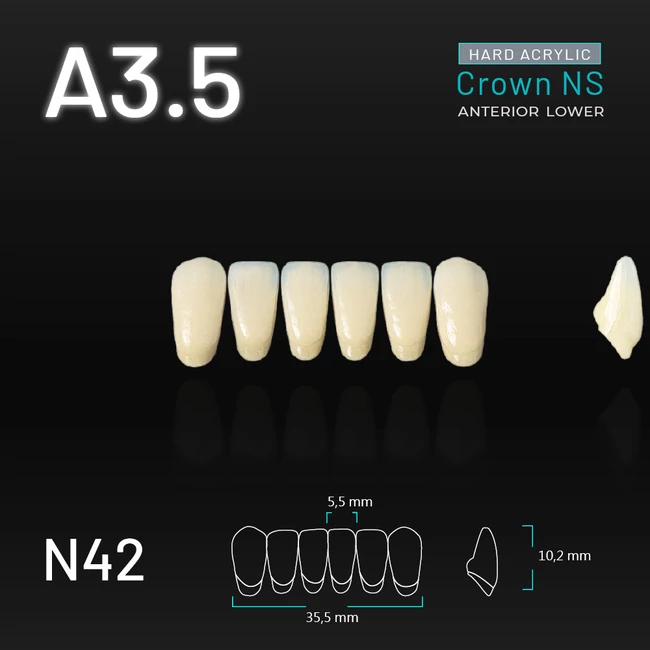 Yamahachi Acryl Crown NS alsó metsző A3,5 N42