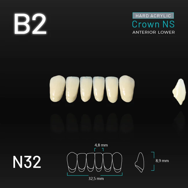 Yamahachi Acryl Crown NS alsó metsző B2 N32