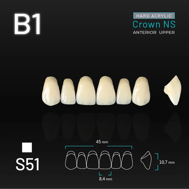 Yamahachi Acryl Crown NS felső metsző B1 S51