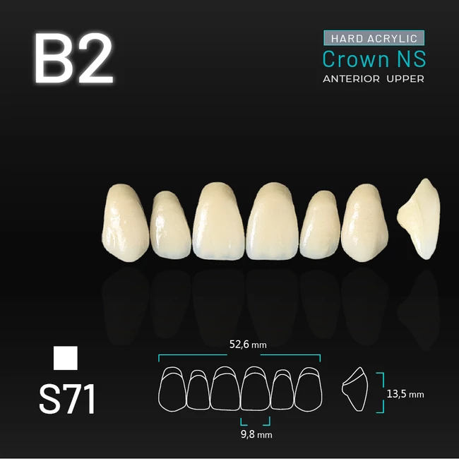 Yamahachi Acryl Crown NS felső metsző B2 S71