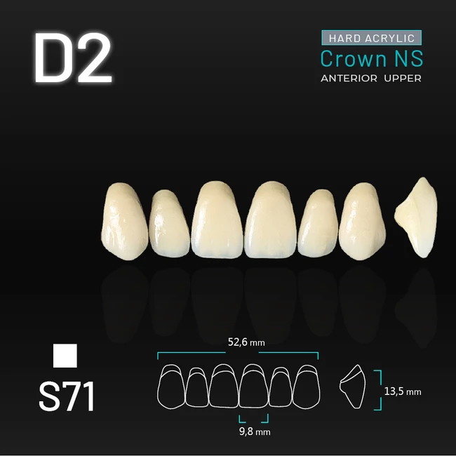 Yamahachi Acryl Crown NS felső metsző D2-S71