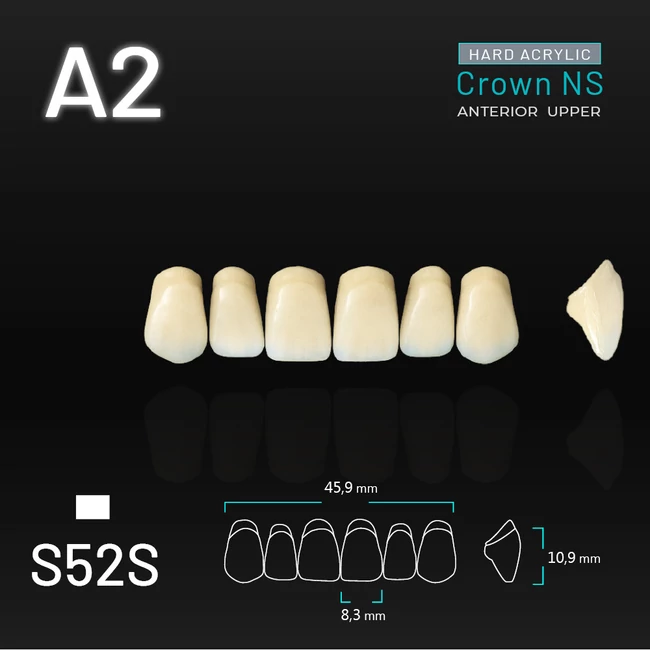 Yamahachi Acryl Crown NS upper anterior A2-S52S