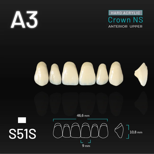 Yamahachi Acryl Crown NS felső metsző A3 S51S
