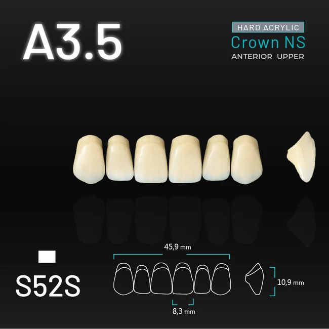 Yamahachi Acryl Crown NS upper anterior A3,5-S52S