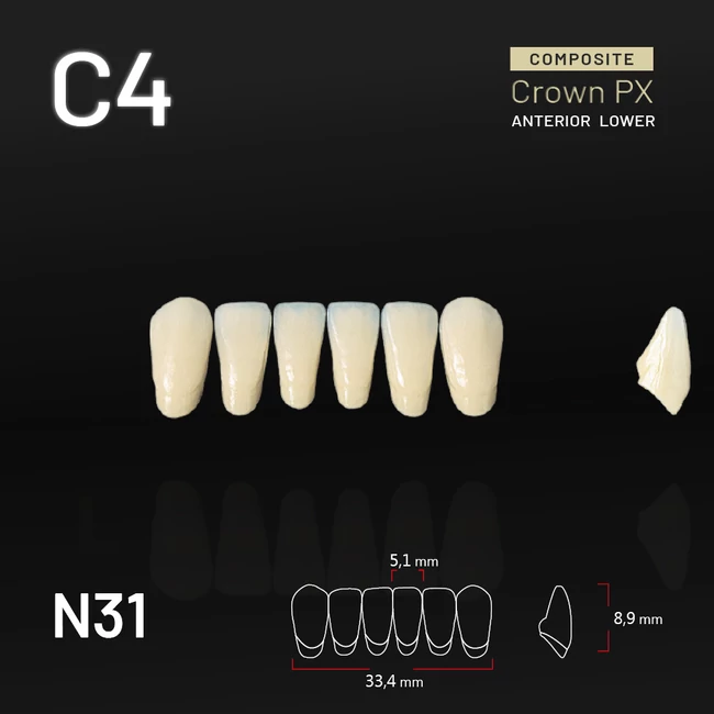 Yamahachi Composit Crown alsó metsző C4 N31
