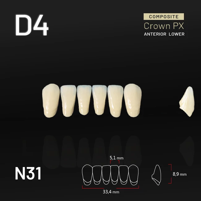 Yamahachi Composit Crown alsó metsző D4 N31
