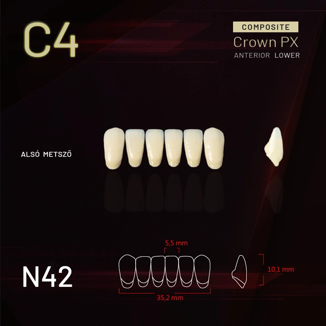 Yamahachi Composit Crown alsó metsző C4 N42