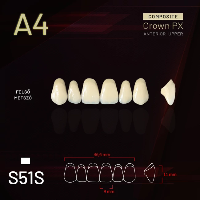 Yamahachi Composit Crown felső metsző A4 S51S