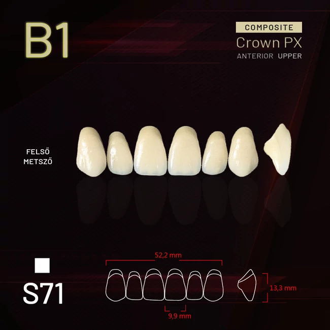 Yamahachi Composit Crown felső metsző B1 S71