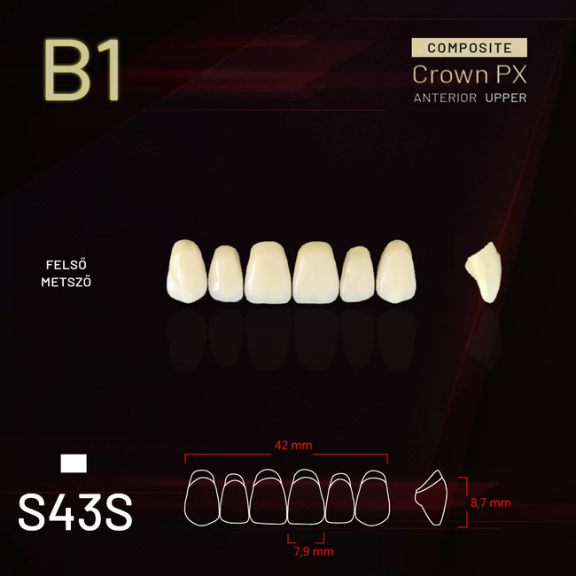 Yamahachi Composit Crown felső metsző B1-S43S