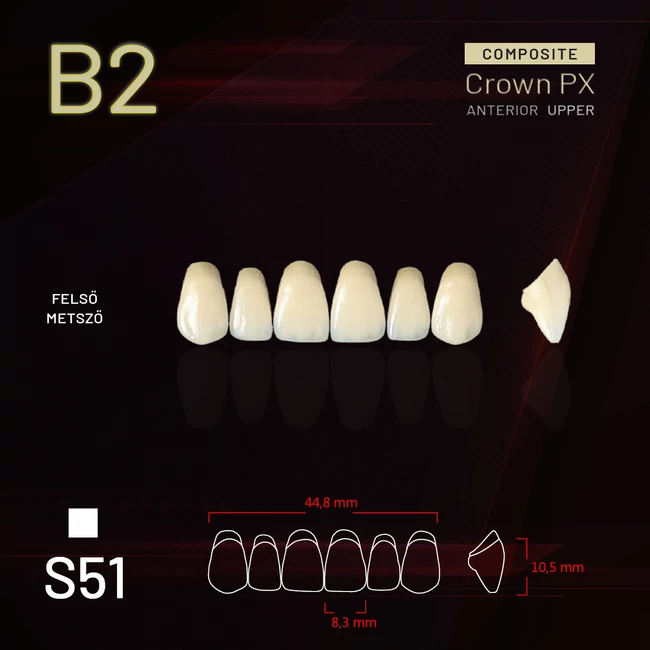 Yamahachi Composit Crown felső metsző B2 S51