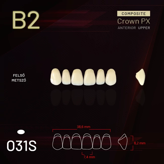 Yamahachi Composit Crown felső metsző B2 O31S