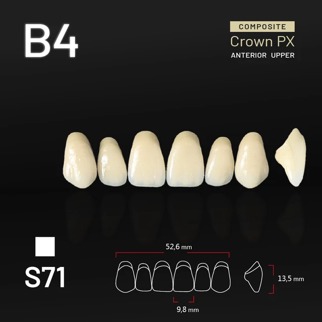 Yamahachi Composit Crown felső metsző B4 S71