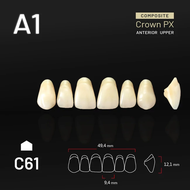 Yamahachi Composit Crown felső metsző A1 C61 Yamahachi Composit Crown felső metsző A1 C61