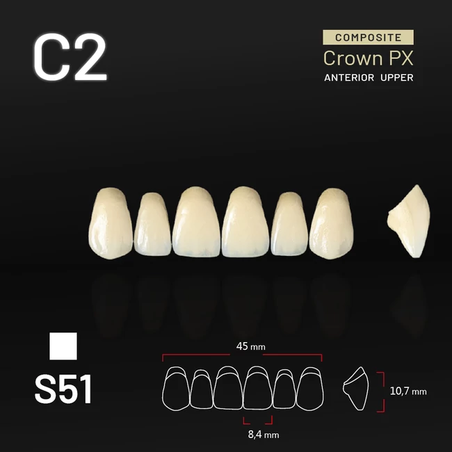 Yamahachi Composit Crown felső metsző C2 S51