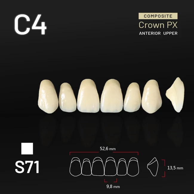 Yamahachi Composit Crown felső metsző C4 S71