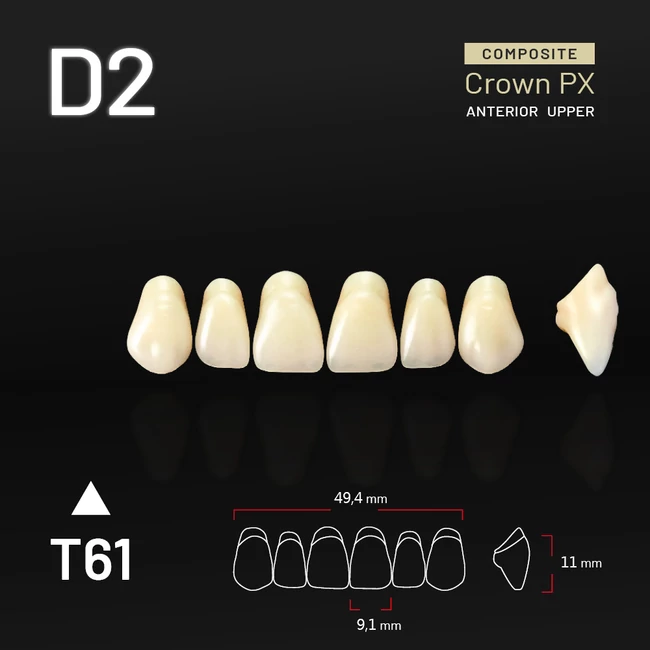 Yamahachi Composit Crown felső metsző D2-T61 Yamahachi Composit Crown felső metsző D2-T61