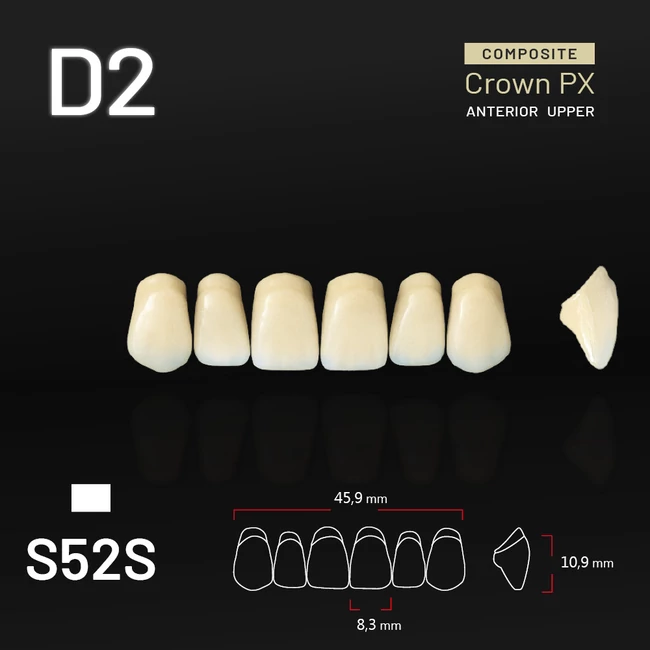 Yamahachi Composit Crown felső metsző D2-S52S