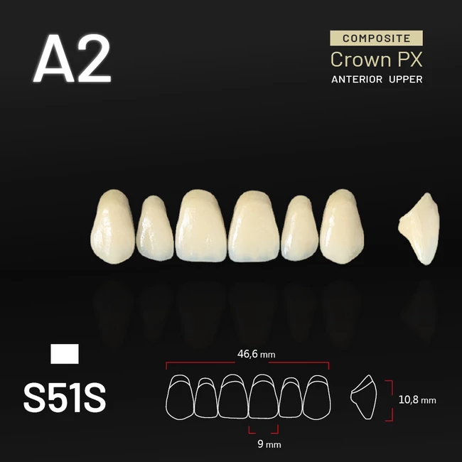 Yamahachi Composit Crown felső metsző A2 S51S