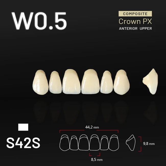 Yamahachi Composit Crown PX upper anterior W0,5-S42S Yamahachi Composit Crown PX upper anterior W0,5-S42S