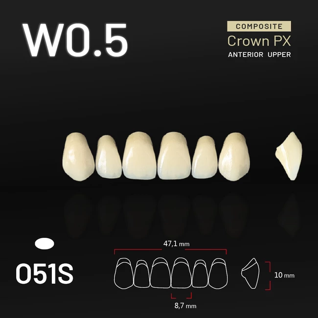 Yamahachi Composit Crown PX upper anterior W0,5-O51S