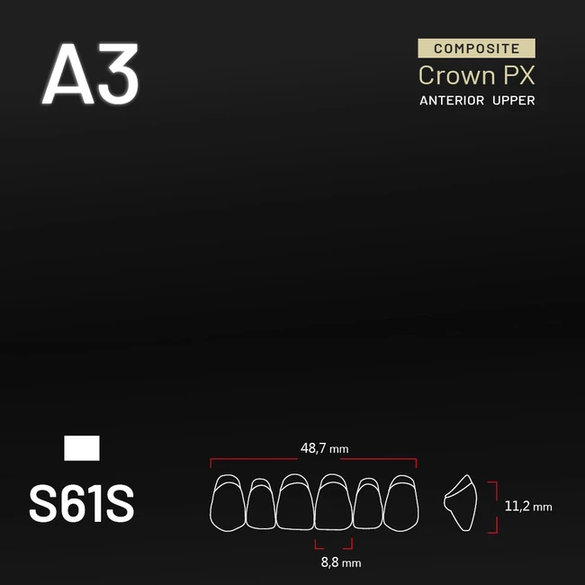 Yamahachi Composit Crown felső metsző A3 S61S