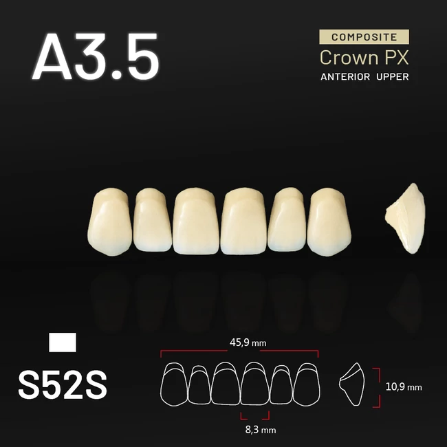 Yamahachi Composit Crown felső metsző A3,5-S52S