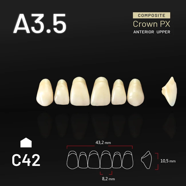 Yamahachi Composit Crown PX upper anterior A3,5-C42