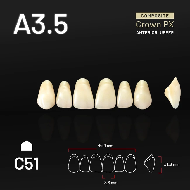 Yamahachi Composit Crown PX upper anterior A3,5-C51