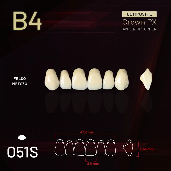 Yamahachi Composit Crown felső metsző B4 O51S