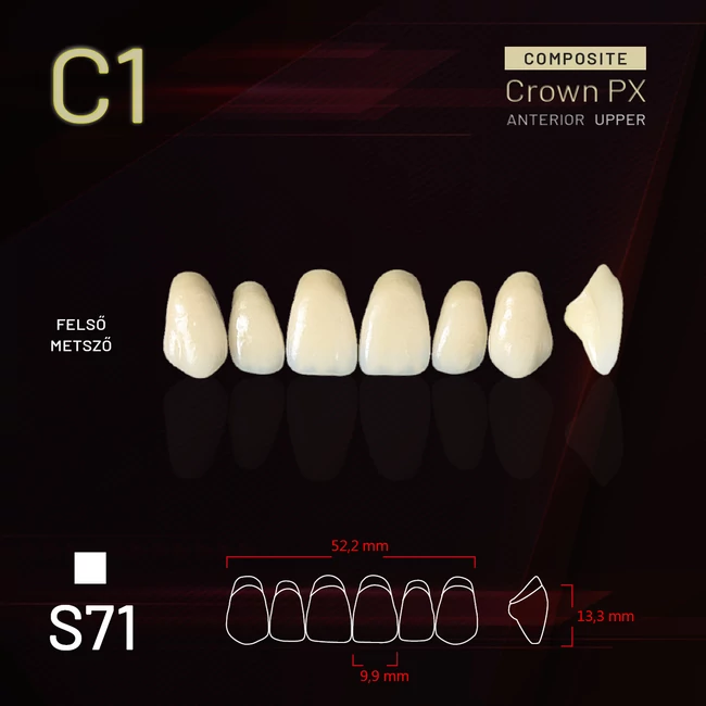 Yamahachi Composit Crown felső metsző C1 S71